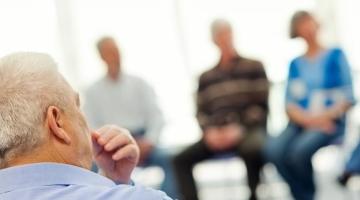 A group of people in a patient education class
