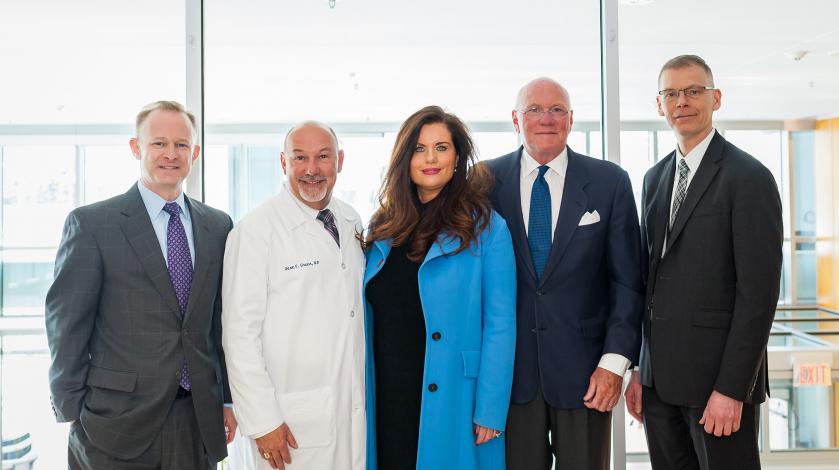 South Shore Health leadership pose for photo with John and Eilene Grayken 