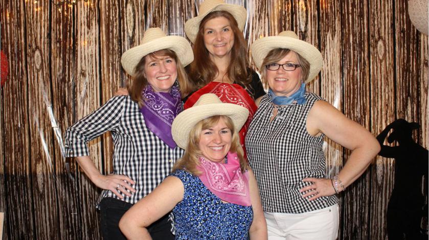 A group enjoying the fun at Kickin' Up Country