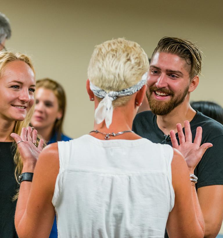 Vinny Fischer reunion with caregivers